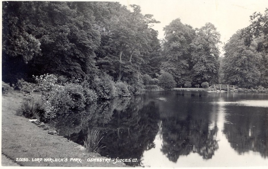 OSW-PH-B-28-6 Brogyntyn Park Lake c.1950 - Oswestry Family & Local ...